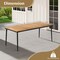 Costway 79" Outdoor Dining Table for 8 Acacia Wood Patio Table with 1.9" Umbrella Hole
